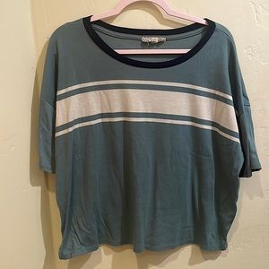 Striped Teal/Blue/White T-Shirt